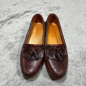 Vintage Timberland Tassel Loafers Mens 8.5 Womens 9.5 Brown Kiltie Leather